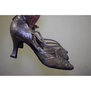 Paoul CHARLESTON Tango Dance Shoes WOMENS 39 US 9 Italy Made Sparkles Rainbow